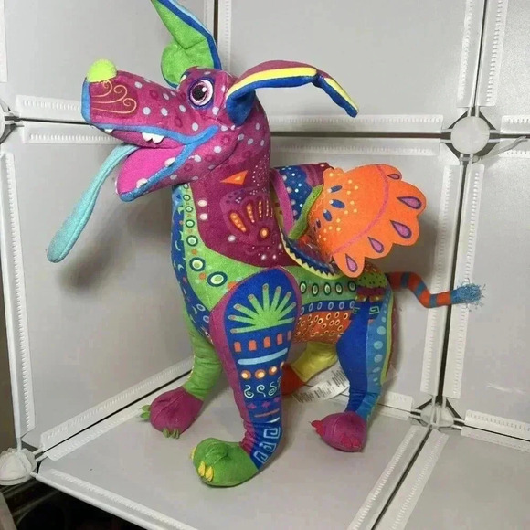 Disney Store Pixar Coco Dante Alebrije Rainbow Spirit Dog 15" Plush Stuffed Toy - Picture 1 of 7